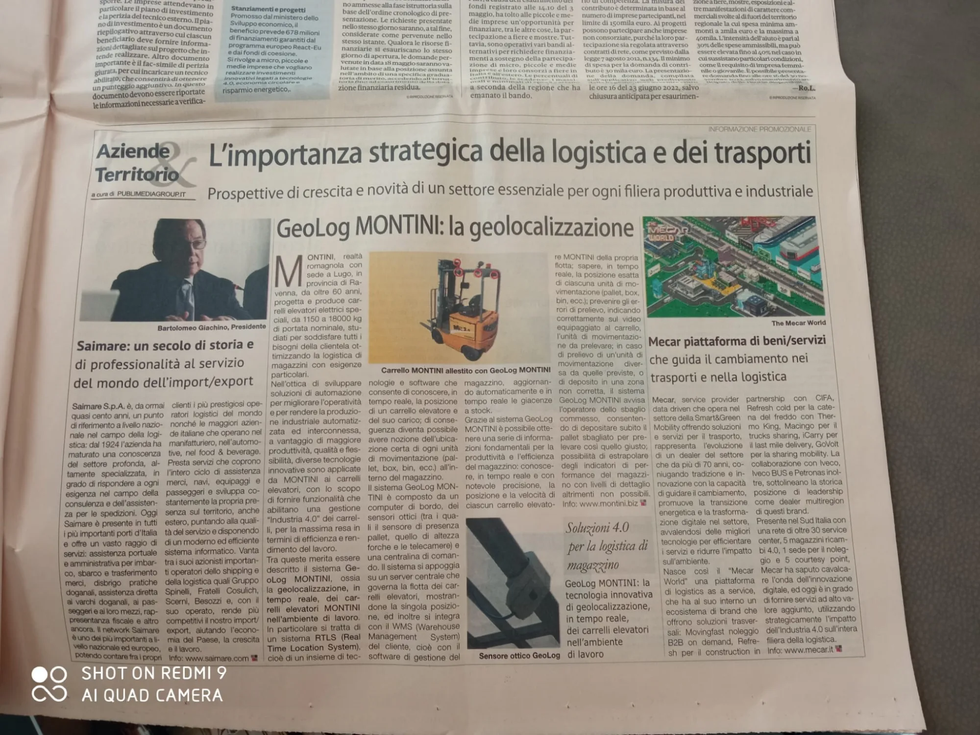 Il Sole 24 ore: L’importanza strategica della logistica e dei trasporti